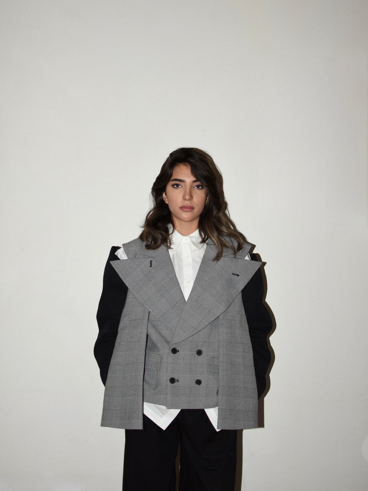 Fake-sleeve blazer